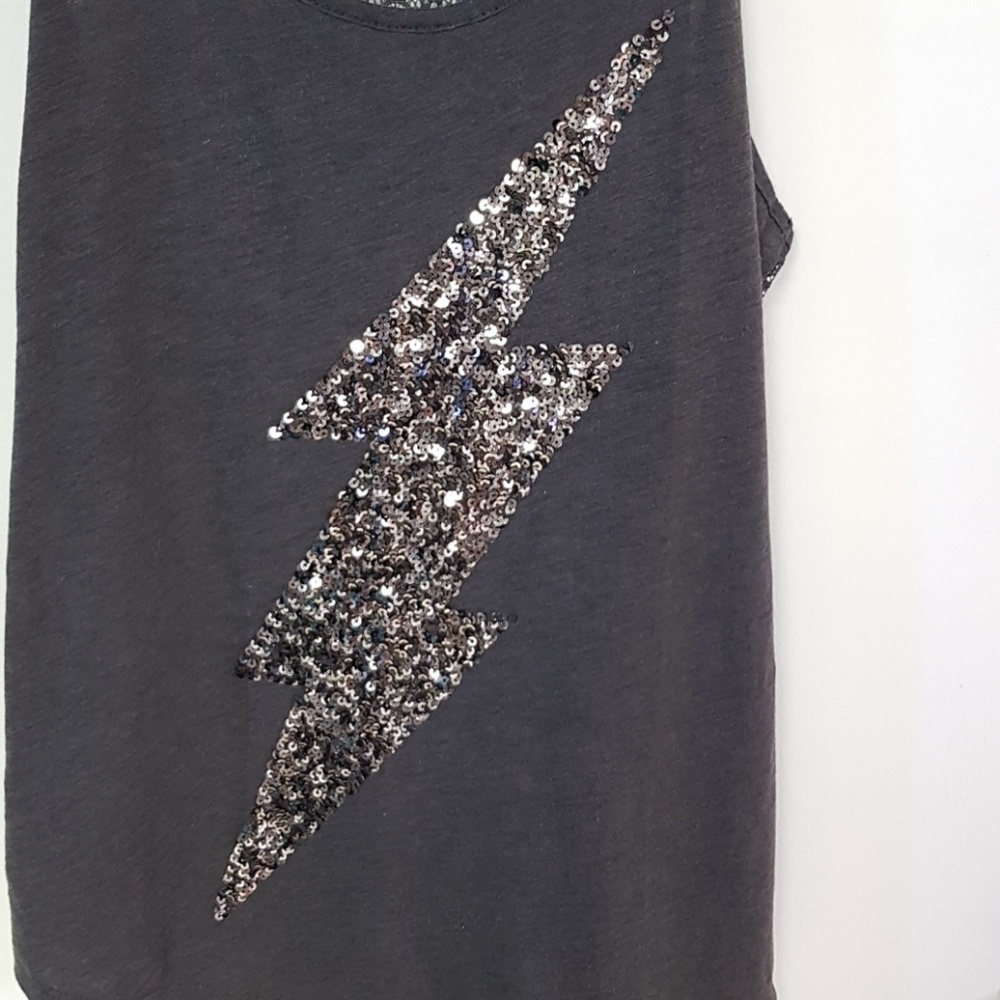 Sequin & Lace Racerback Tank - Picture 2 of 4